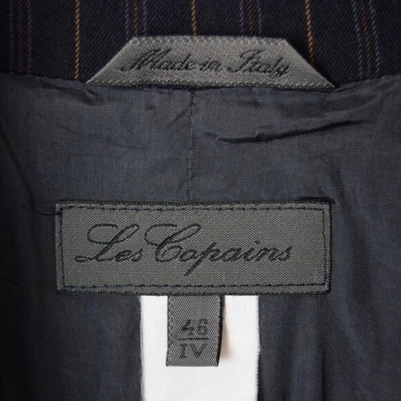 LES COPAINS VINTAGE STRIPED BLACK BUTTON UP JACKET - Picture 7 of 7